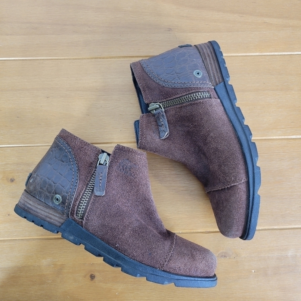 Sorel major low ankle boots brown womens
